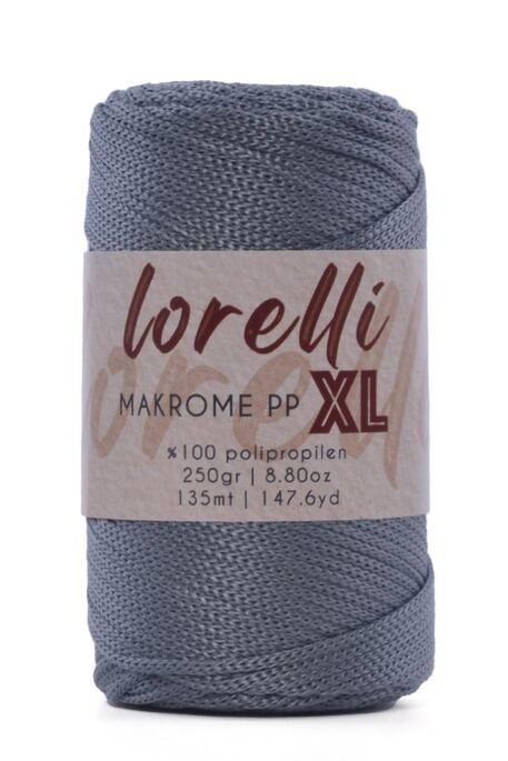 Lorelli Yarns - LORELLİ MAKROME PP XL 3MM 064 Gri