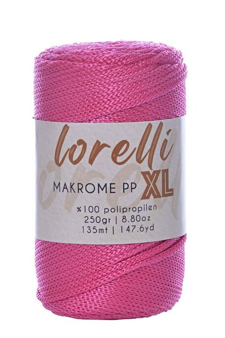 Lorelli Yarns - LORELLİ MAKROME PP XL 3MM 080 Fuşya