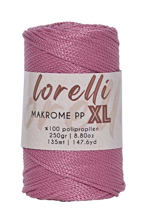 Lorelli Yarns - LORELLİ MAKROME PP XL 3MM 090 Gül Kurusu