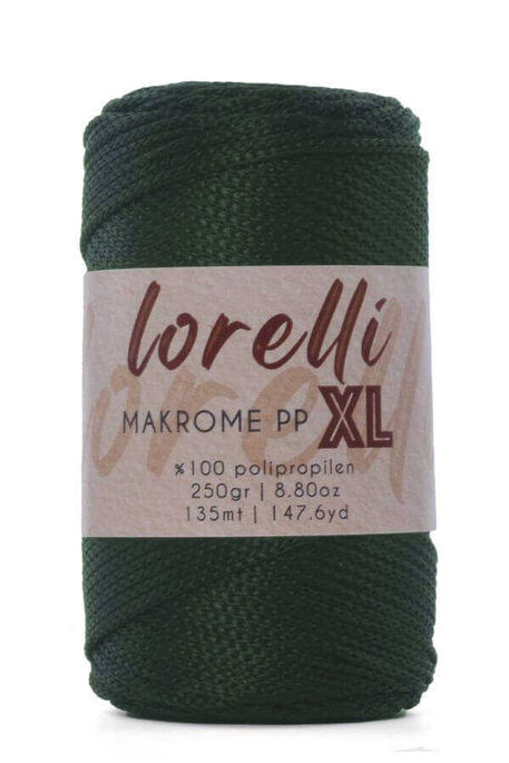 Lorelli Yarns - LORELLİ MAKROME PP XL 3MM 195 Haki