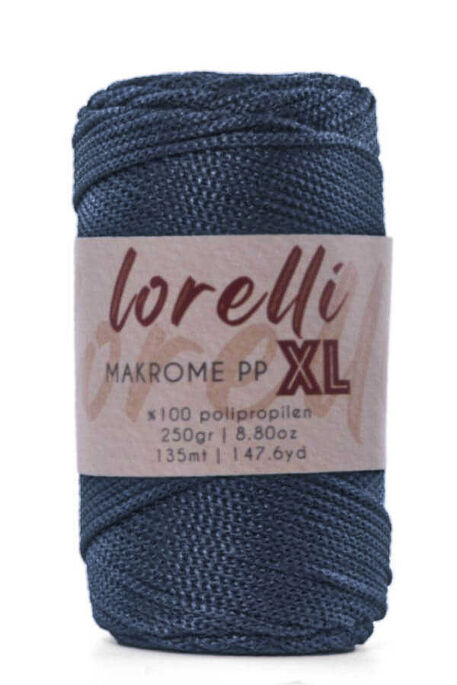 Lorelli Yarns - LORELLİ MAKROME PP XL 3MM 236 Kot Mavi