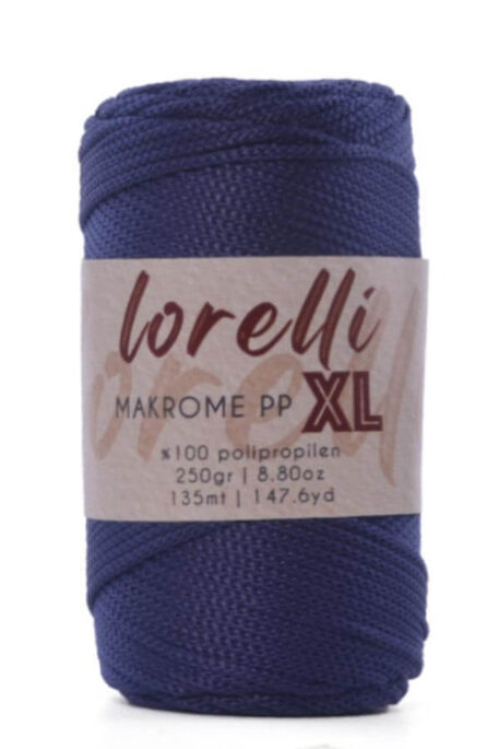 Lorelli Yarns - LORELLİ MAKROME PP XL 3MM 262 Lacivert