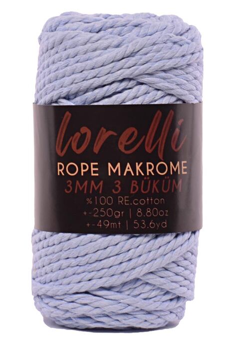 Lorelli Yarns - LORELLİ ROPE MAKROME 160 Bebe Mavi