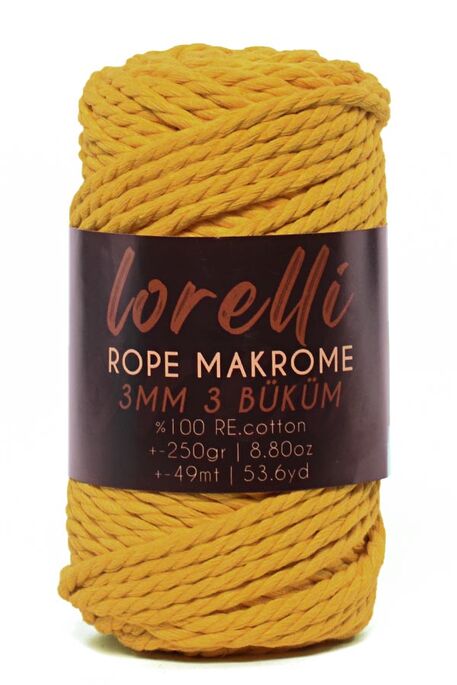 Lorelli Yarns - LORELLİ ROPE MAKROME 164 Sarı