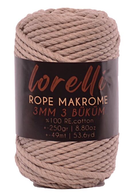 Lorelli Yarns - LORELLİ ROPE MAKROME 168 Vizon