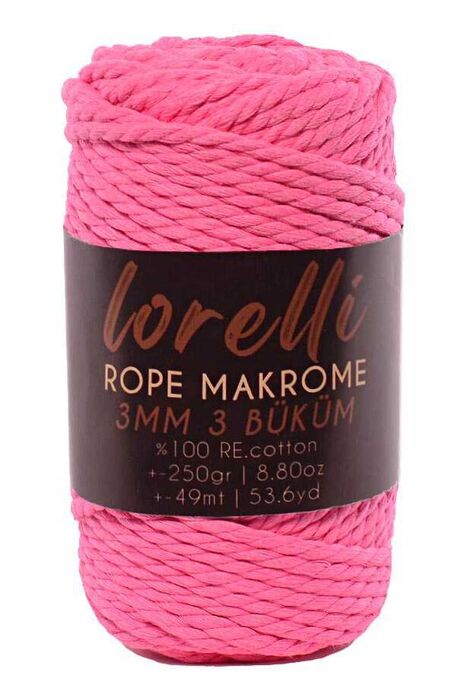 Lorelli Yarns - LORELLİ ROPE MAKROME 179 Gül Pembe