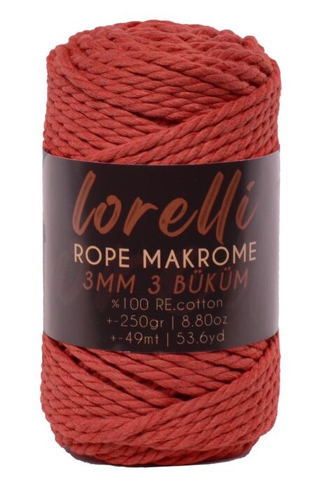 Lorelli Yarns - LORELLİ ROPE MAKROME 185 Taba