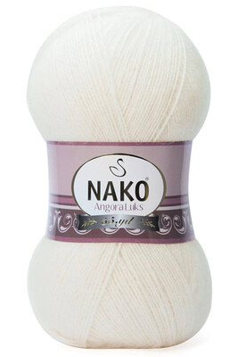 Nako Yarn - NAKO ANGORA LÜKS KNİTTİNG YARN 11498 Ecru