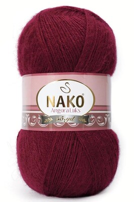 Nako Yarn - NAKO ANGORA LÜKS KNİTTİNG YARN 1238 Crimson Claret Red