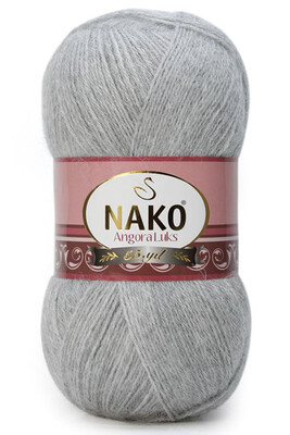 Nako Yarn - NAKO ANGORA LÜKS KNİTTİNG YARN 195 Light Grey Melange