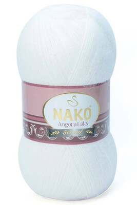 NAKO ANGORA LÜKS KNİTTİNG YARN 208 White - Thumbnail