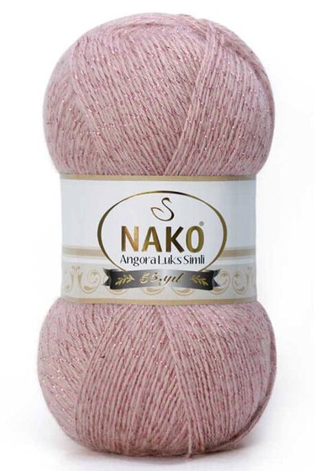 Nako Yarn - NAKO ANGORA LÜKS SİMLİ KNİTTİNG YARN 10275GK Pinkish Powder