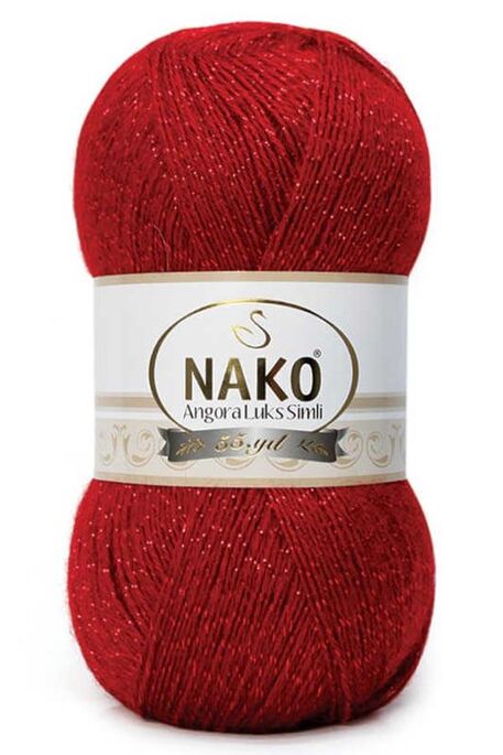 Nako Yarn - NAKO ANGORA LÜKS SİMLİ KNİTTİNG YARN 1175K Dark Red