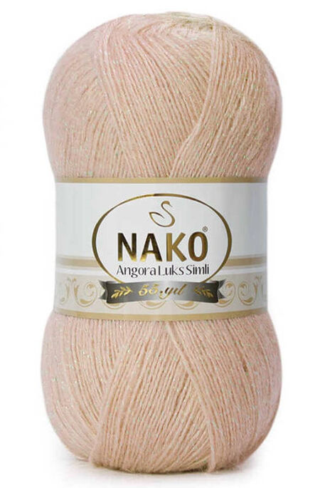 Nako Yarn - NAKO ANGORA LÜKS SİMLİ KNİTTİNG YARN 2250SE Beige Powder