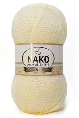 Nako Yarn - NAKO ANGORA LÜKS SİMLİ KNİTTİNG YARN 256SE Cream