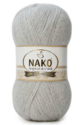 Nako Yarn - NAKO ANGORA LÜKS SİMLİ KNİTTİNG YARN 969G Silver