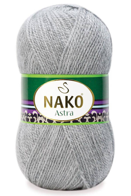 Nako Yarn - NAKO ASTRA KNİTTİNG YARN 195 Light Grey Melange