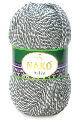 Nako Yarn - NAKO ASTRA KNİTTİNG YARN 21303 Grey - White Marl