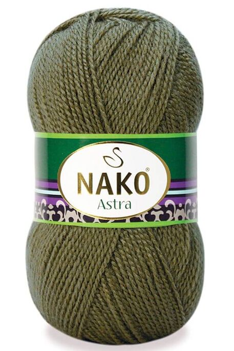 Nako Yarn - NAKO ASTRA KNİTTİNG YARN 268 Khaki Green