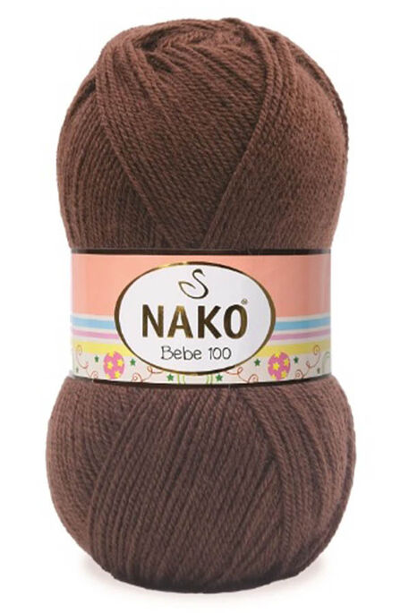 Nako Yarn - NAKO BEBE 100 3303 Koyu Kahve