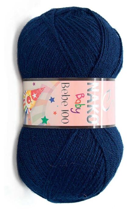 Nako Yarn - NAKO BEBE 100 KNİTTİNG YARN 10094 Navy