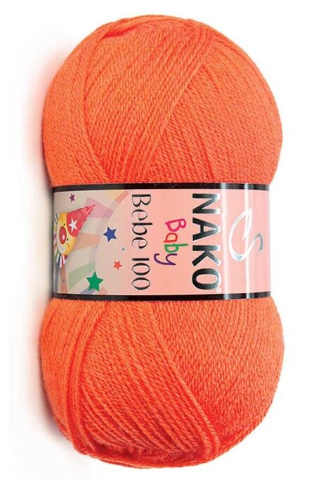 Nako Yarn - NAKO BEBE 100 KNİTTİNG YARN 10374 Orange