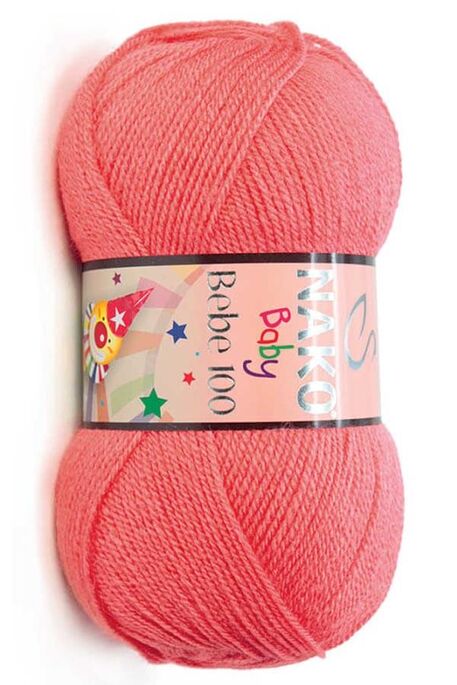 Nako Yarn - NAKO BEBE 100 KNİTTİNG YARN 11201 Red Sea Bream