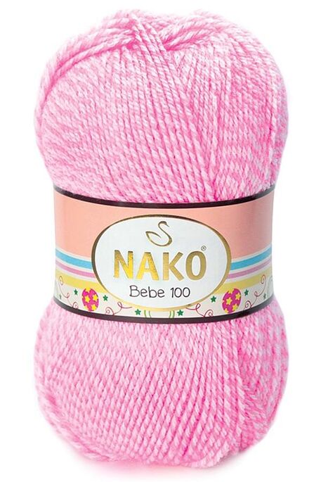 Nako Yarn - NAKO BEBE 100 KNİTTİNG YARN 21290 Marl Pink