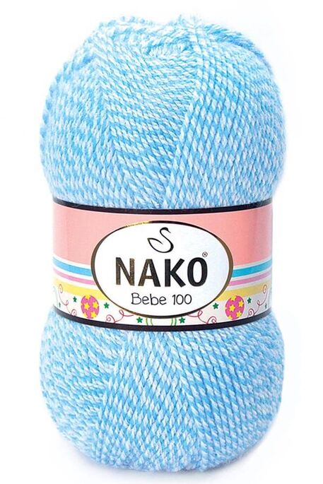 Nako Yarn - NAKO BEBE 100 KNİTTİNG YARN 21291 Marl Blue