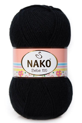 Nako Yarn - NAKO BEBE 100 KNİTTİNG YARN 217 Black