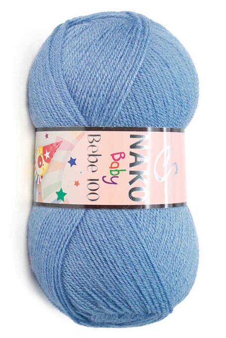 Nako Yarn - NAKO BEBE 100 KNİTTİNG YARN 2488 Airforce Blue