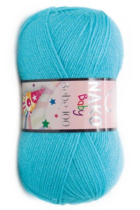 Nako Yarn - NAKO BEBE 100 KNİTTİNG YARN 3323 Turquoise