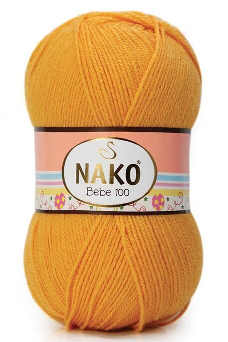 Nako Yarn - NAKO BEBE 100 KNİTTİNG YARN 3810 Mustard