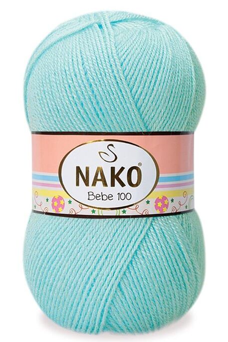 Nako Yarn - NAKO BEBE 100 KNİTTİNG YARN 4710 Duck Egg Blue