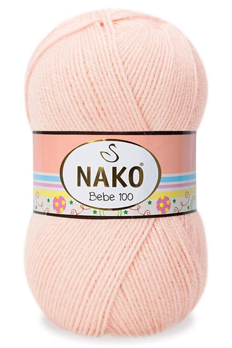 Nako Yarn - NAKO BEBE 100 KNİTTİNG YARN 99054 Light Pinkish Orange