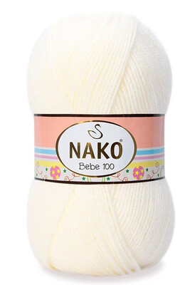 Nako Yarn - NAKO BEBE 100 KNİTTİNG YARN 99064 Ecru