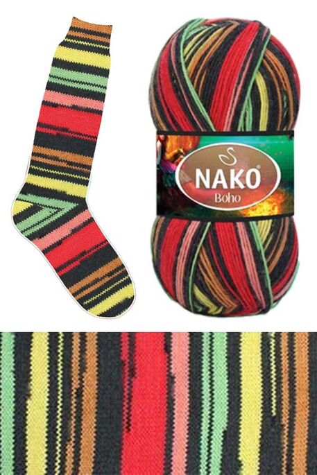 Nako Yarn - NAKO BOHO CONCEPT Sock Yarn 82231 Gypsy