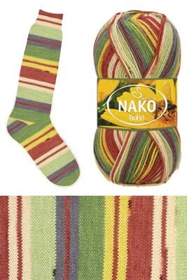 Nako Yarn - NAKO BOHO CONCEPT Sock Yarn 82167 Ocean Wınds