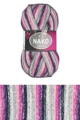 Nako Yarn - NAKO BOHO CONCEPT Sock Yarn 32612 Pınk Star