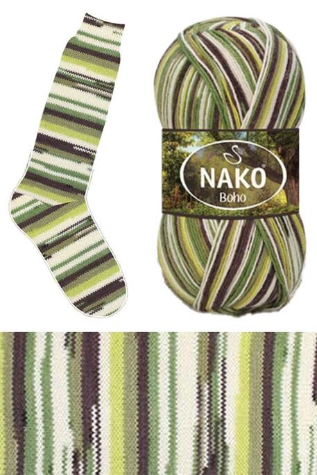 Nako Yarn - NAKO BOHO CONCEPT Sock Yarn 82168 Woodland