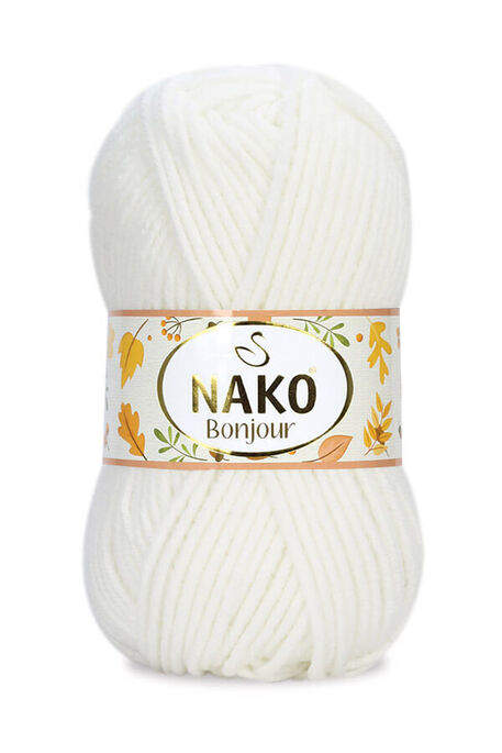 Nako Yarn - NAKO BONJOUR 208 WHITE