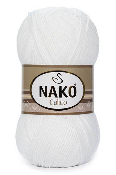 Nako Yarn - NAKO CALİCO KNİTTİNG YARN 208 White