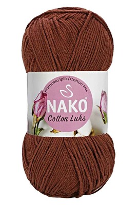 Nako Yarn - NAKO COTTON LÜKS 97556 Kızıl Kahve