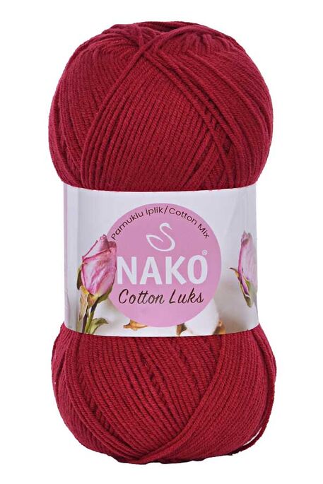 Nako Yarn - NAKO COTTON LÜKS 97584 Vişne