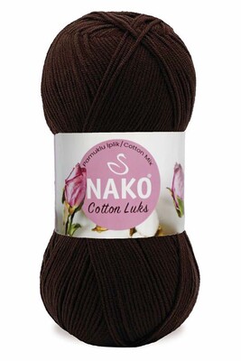 Nako Yarn - NAKO COTTON LÜKS 97593 Koyu Kahve