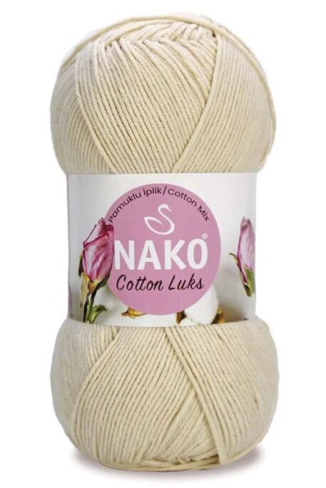 Nako Yarn - NAKO COTTON LÜKS YARN 97543 Light Beige