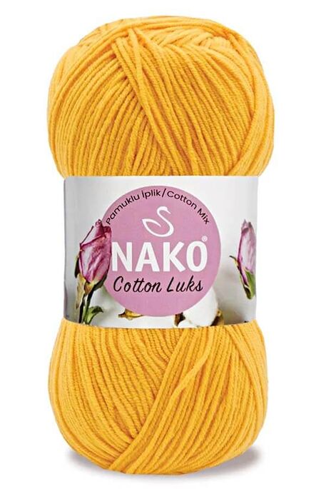 Nako Yarn - NAKO COTTON LÜKS YARN 97553 Dark Yellow