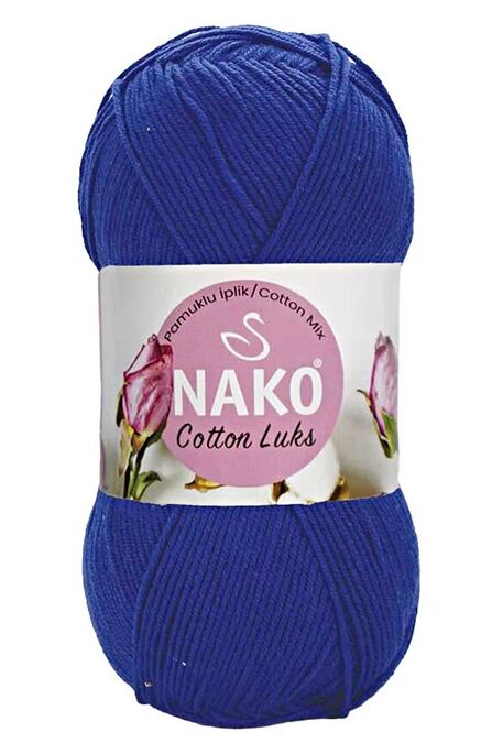 Nako Yarn - NAKO COTTON LÜKS YARN 97561 Sax Blue