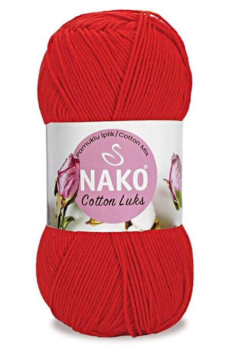 Nako Yarn - NAKO COTTON LÜKS YARN 97573 Red