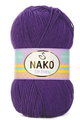 NAKO ELİT BABY KNİTTİNG YARN 10253 Plum Purple - Thumbnail